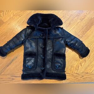 Kids Jordan Craig Black Denali Shearling Jacket Sz 3
